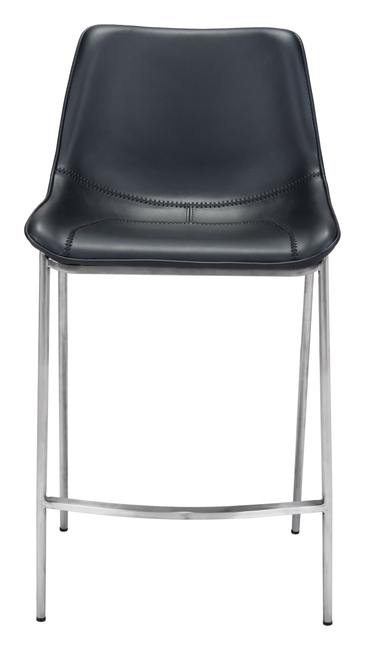 Magnus Counter Stool (Set of 2) in Black & Silver