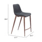 Magnus Counter Stool (Set of 2) in Black & Walnut