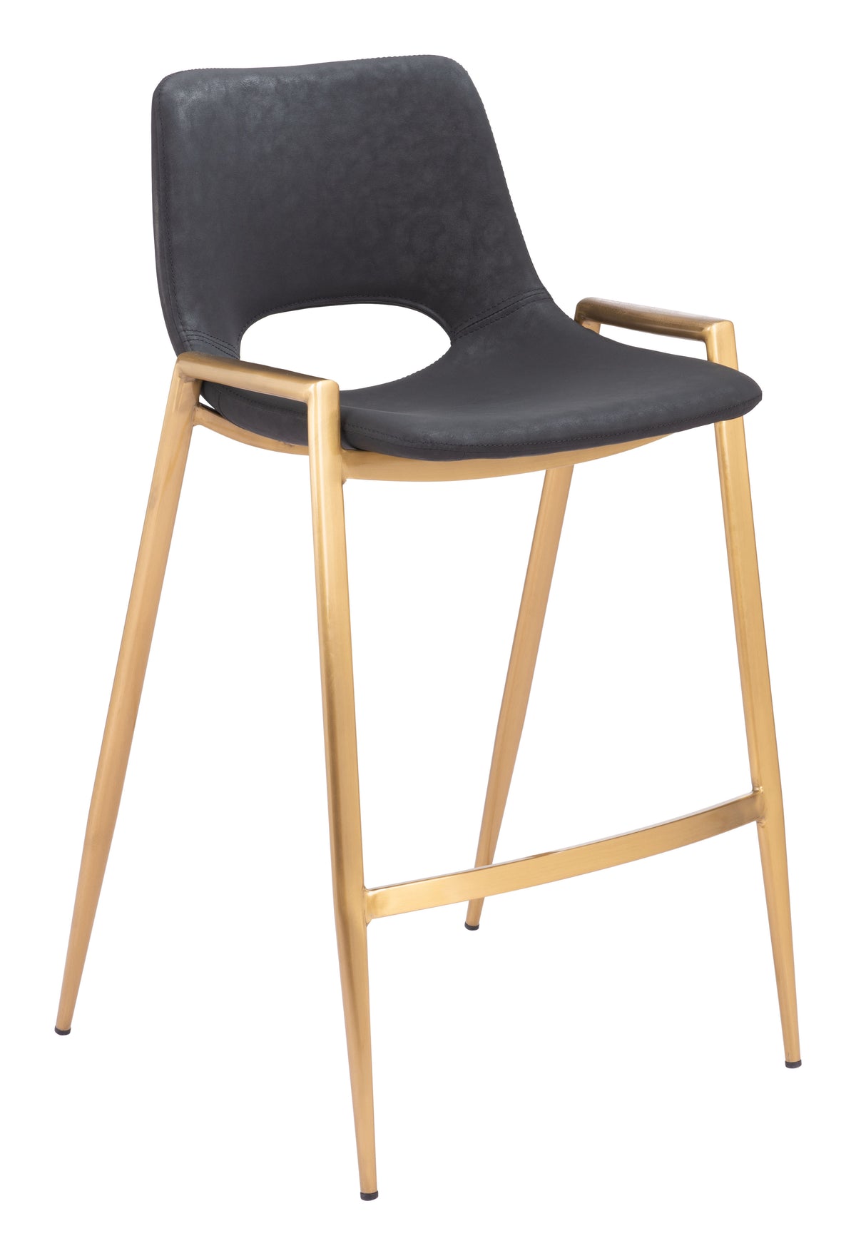 Desi Counter Stool (Set of 2) in Black & Gold