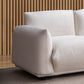 98" White Velvet Sofa featuring a soft, comfortable design with elegant upholstery and stylish covered arms.