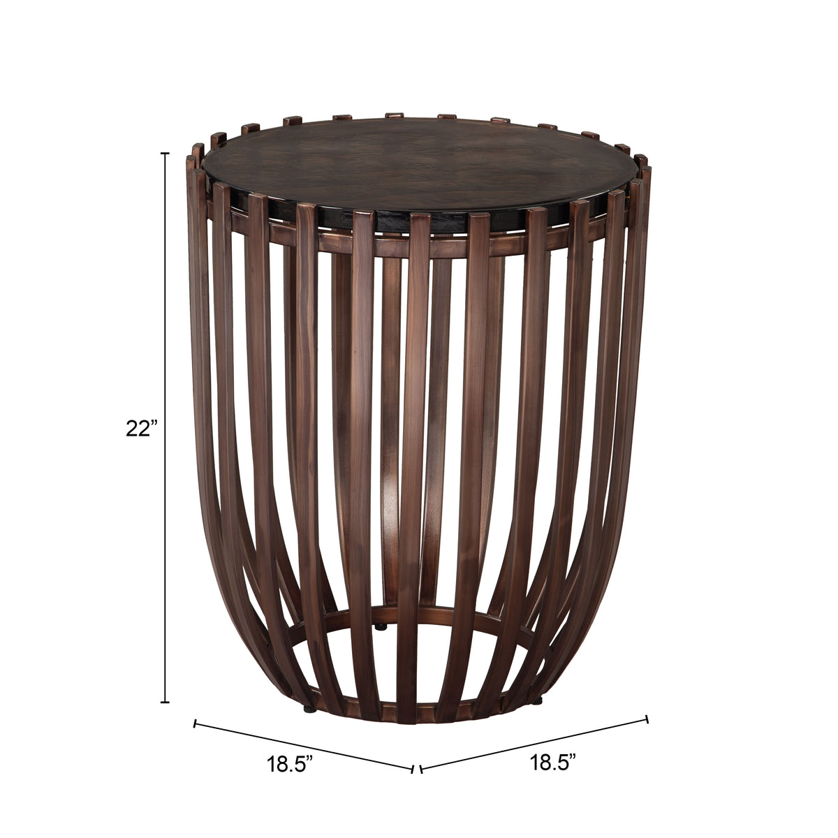Kafig Bronze Side Table