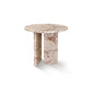 Vesna Marble Round Coffee Table in Diamond Pink, 17.7" Round