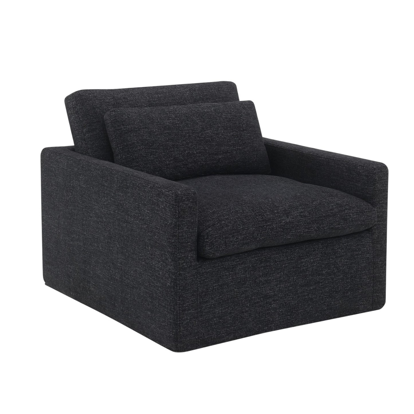 Frederick Dark Gray Fabric Accent Chair – 39"W Accent Chair