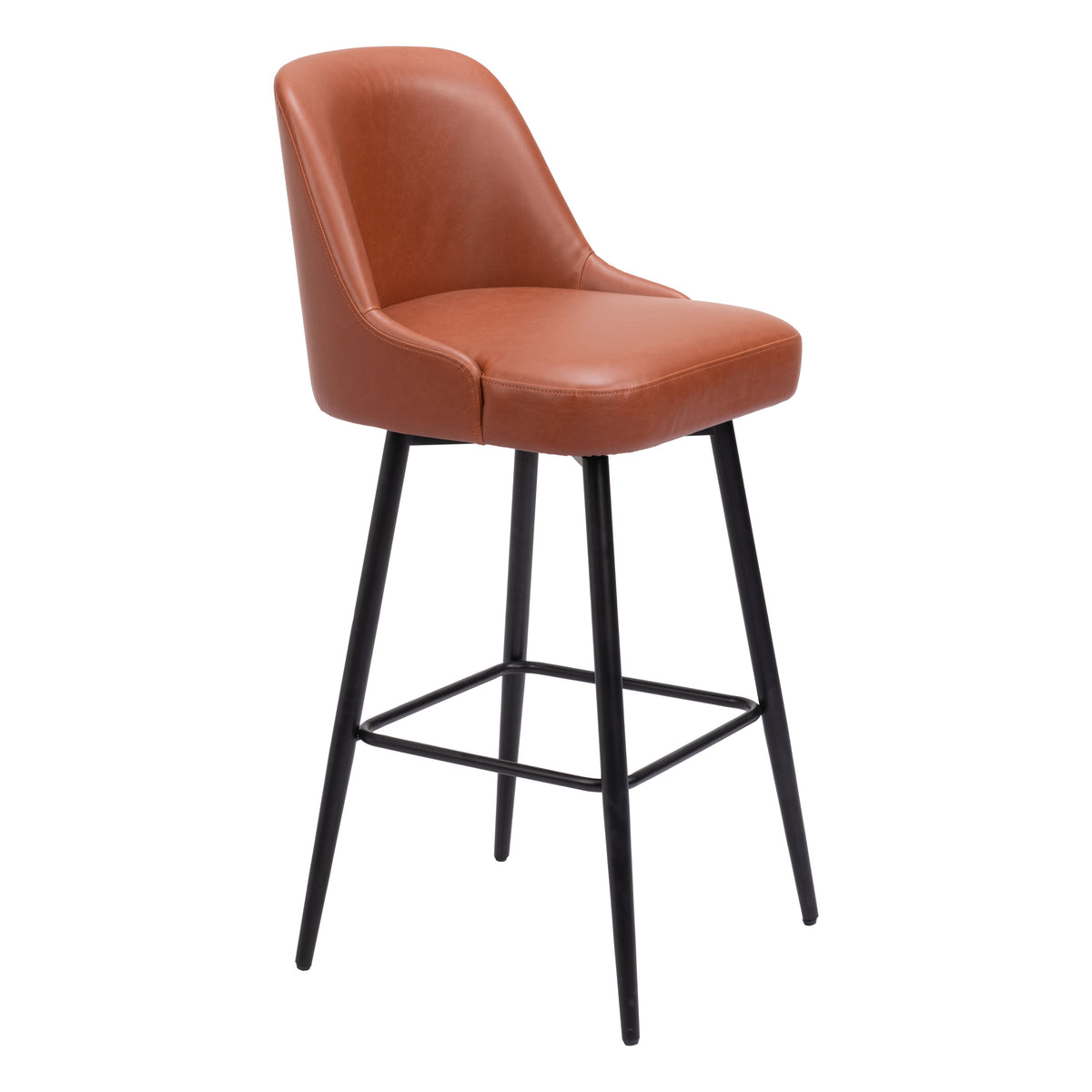 Keppel Swivel Barstool in Brown