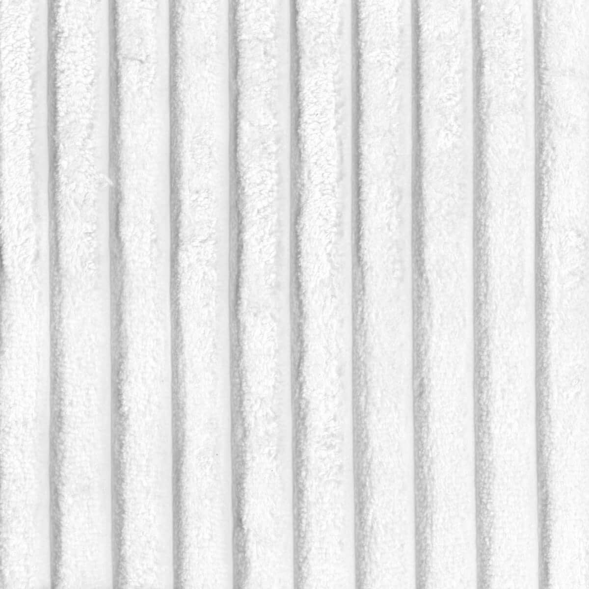 Tayte White Corduroy Modular Sectional Sofa 150" – Deep Seat Oversized Couch fabric close-up in textured white.