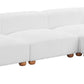 Tayte White Corduroy Deep Seated Modular Sofa 150'