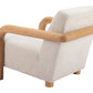 Subliem Cotton White Accent Chair