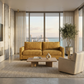 Damon American-Made Sofa – 92" Custom-Fabric Sofa - Hepburn Chai Tea Yellow Fabric (5)