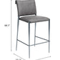 Freesia Barstool (Set of 2) in Charcoal Gray