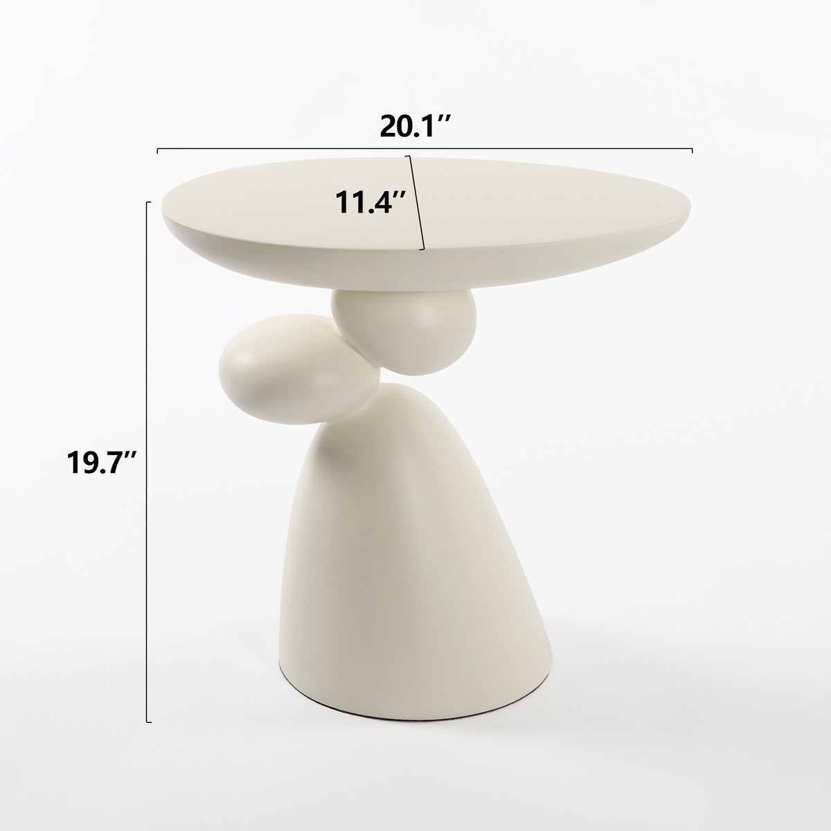 Edric Fiberglass Corner End Table