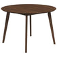 Lara MCM Solid Walnut Round Dining Table 43" – Modern Wood Dining Table featuring a compact round design with solid walnut construction.