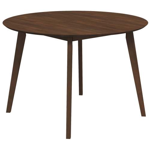 Lara MCM Solid Walnut Round Dining Table 43" – Modern Wood Dining Table featuring a compact round design with solid walnut construction.