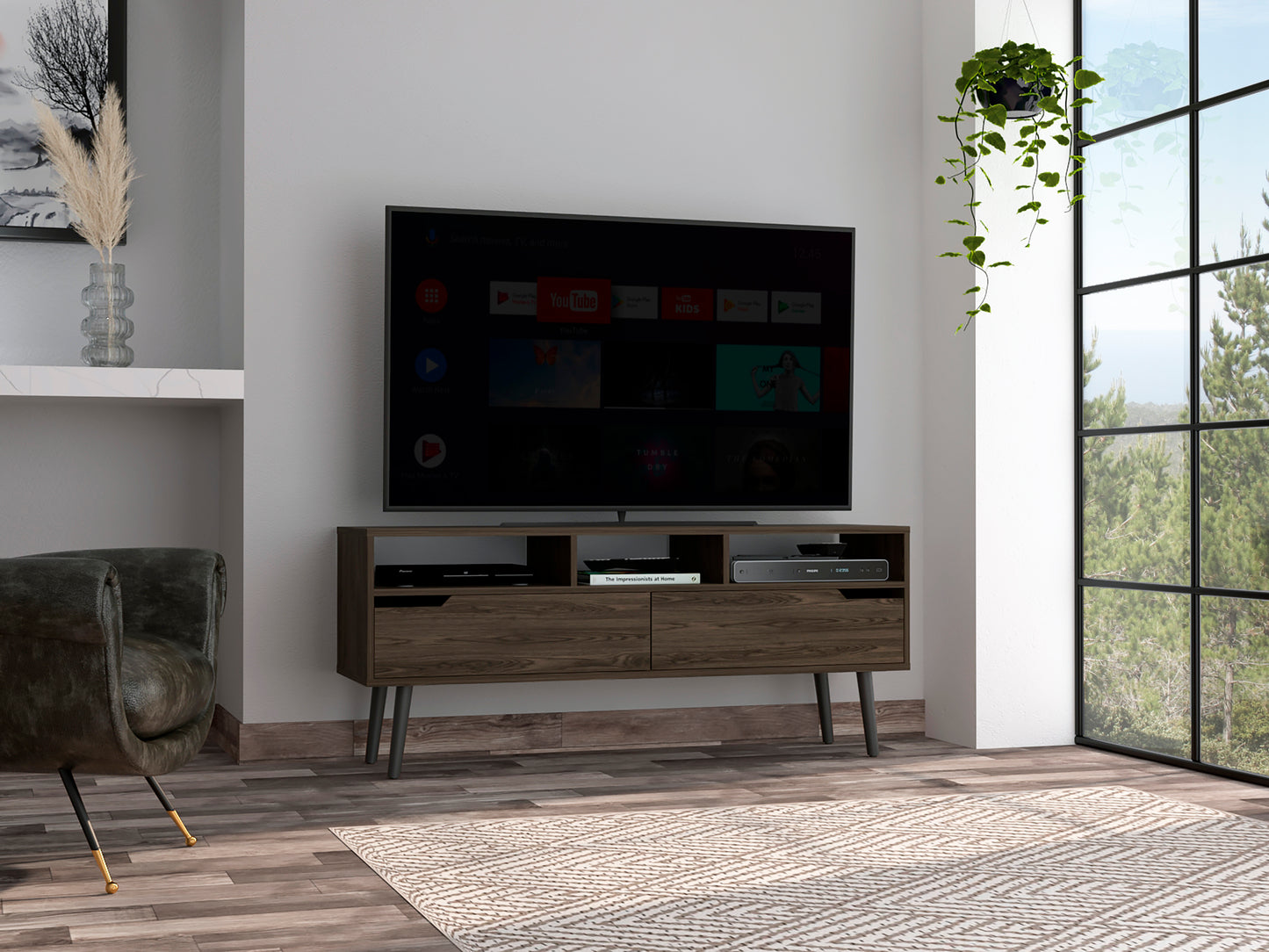 Dorian Brown Particle Board TV Stand – 53.9" TV Stand