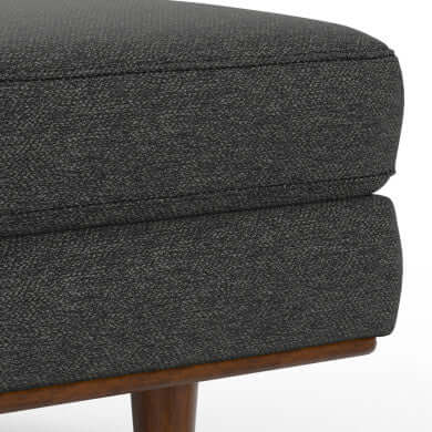 Morrison MCM Fabric Loveseat Sofa 72" – Modern Mid-Century Compact Loveseat (2 Colors) close-up on fabric and cushion detail.