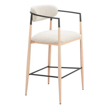 Equinox Oyster Gray & Natural Barstool