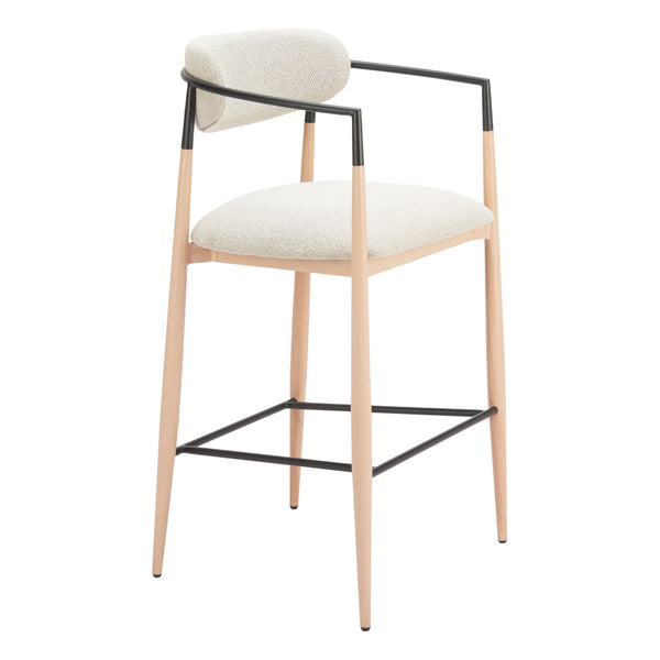 Equinox Oyster Gray & Natural Barstool