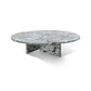 Vesna Marble Round Coffee Table in Blue Gray, 35.4" Round
