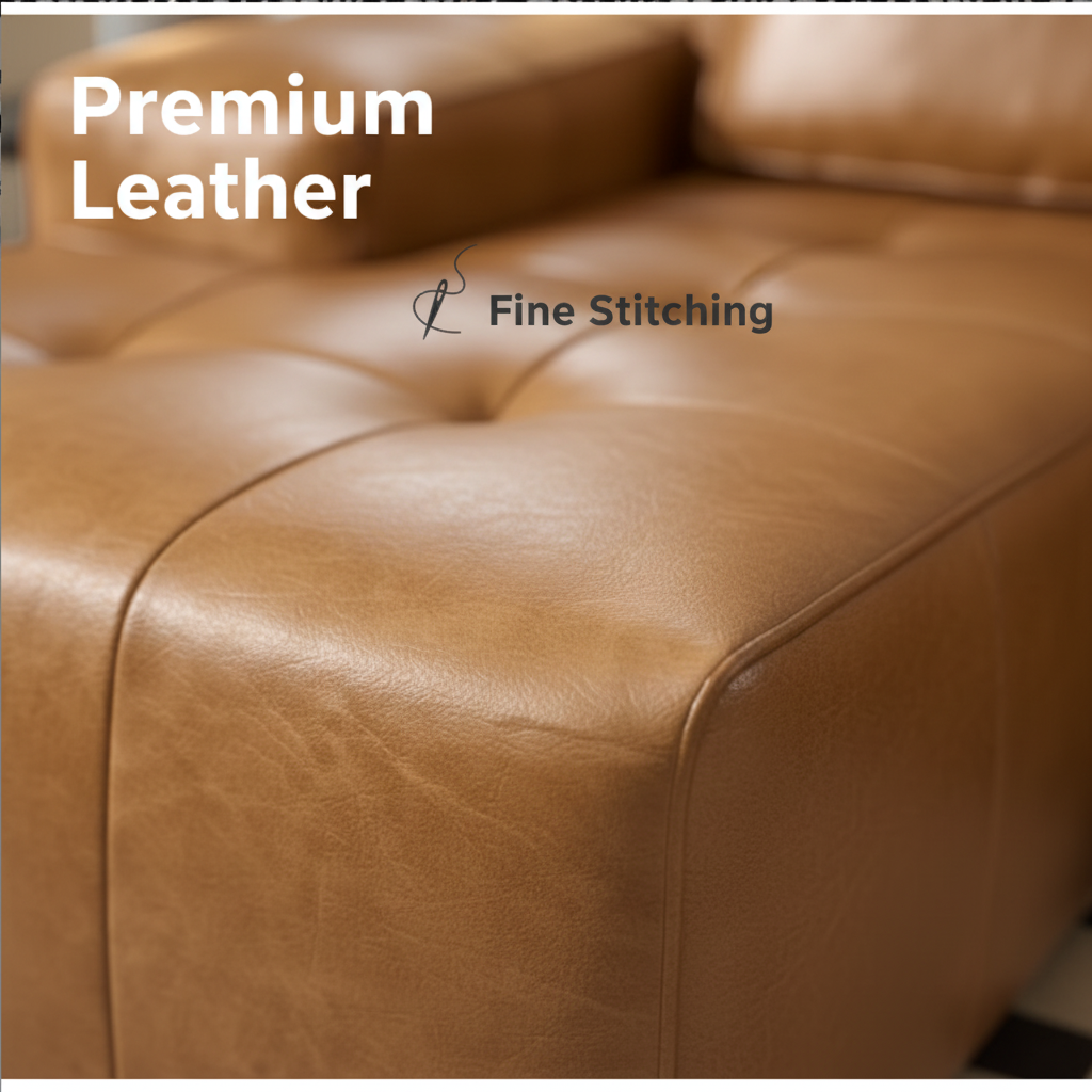 Isolde Brown Faux Leather Modular Sectional
