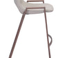 Desi Barstool (Set of 2) in Beige & Walnut