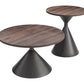 Rosk Walnut & Black Coffee Table Set (2-Piece)
