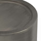 Corbin Cylindrical Antique Silver Side Table 16', metal finish, industrial style, versatile decor accent
