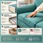 Augusta Sofa – Made in USA, Custom Fabric Options, 83" Classic Design - Hepburn HRP Emerald - Fabric (12)