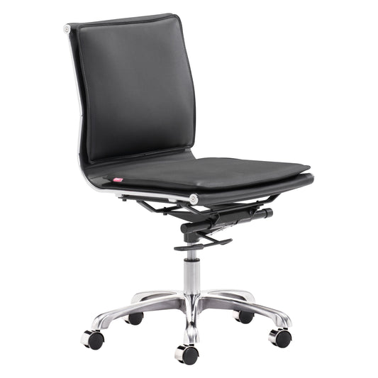 Lider Plus Armless Office Chair in Black