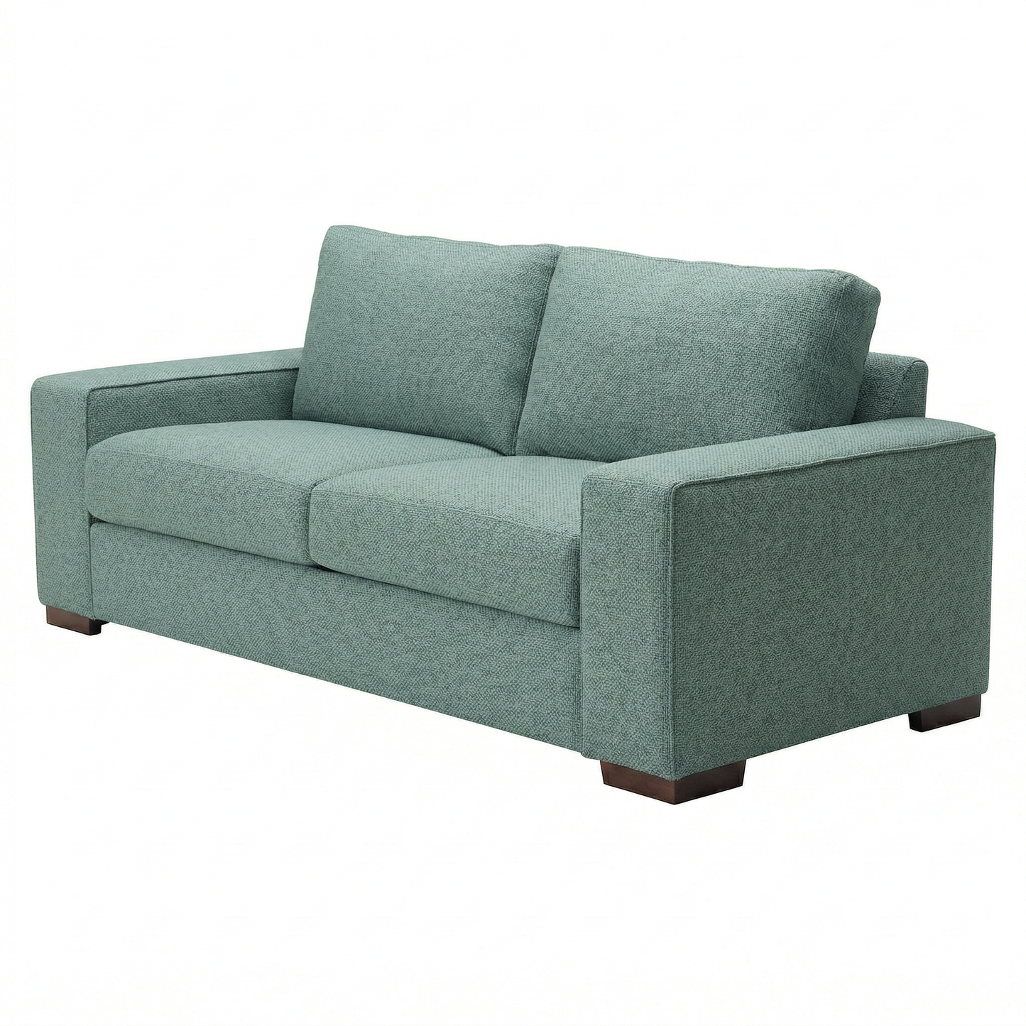 Modena Sofa 92" – Made in USA Square-Arm Sofa (7 Fabrics) - Leslie Robins Egg - Fabric (7)