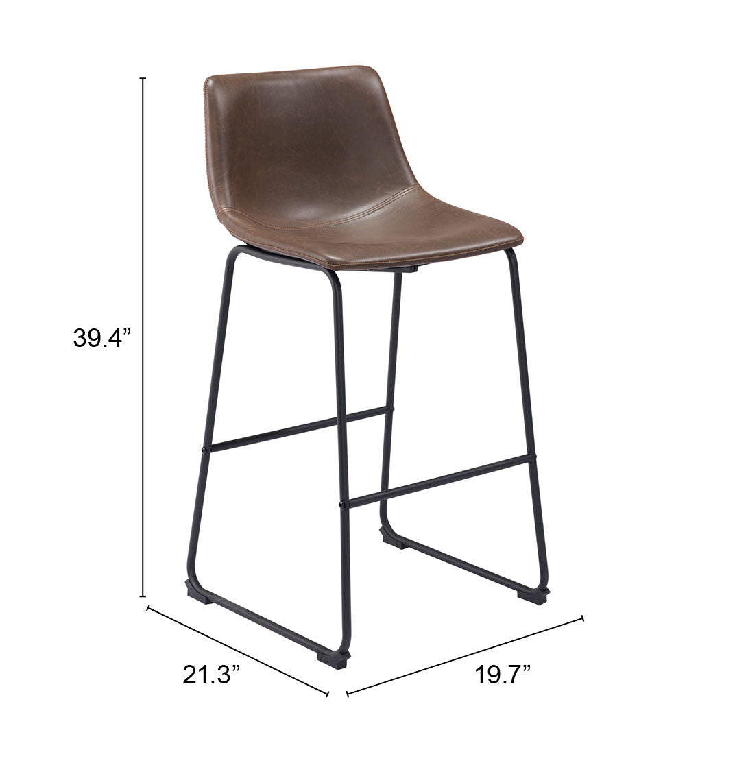 Smart Barstool (Set of 2) in Vintage Espresso