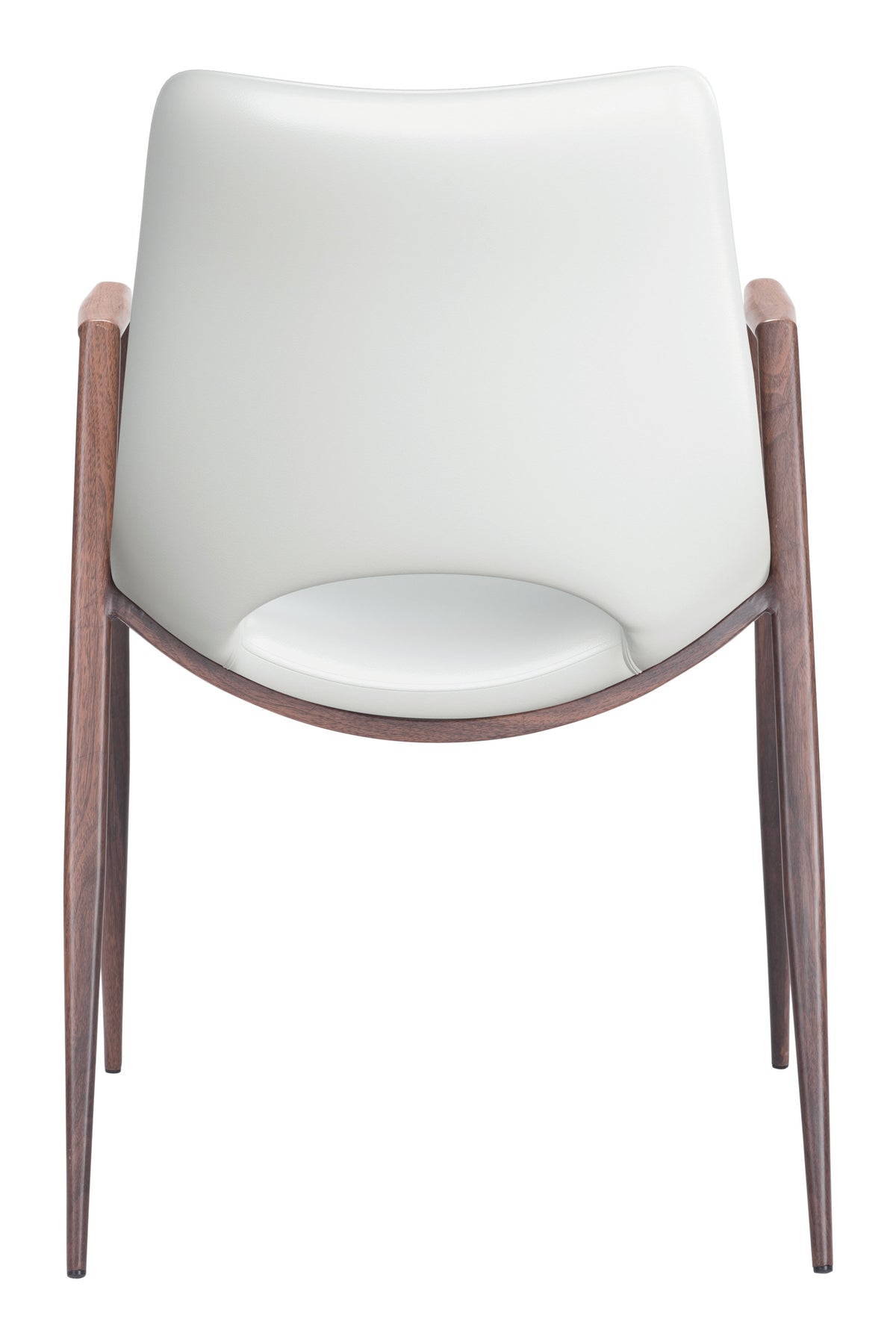 Desi Dining Chair (Set of 2) in White & Walnut