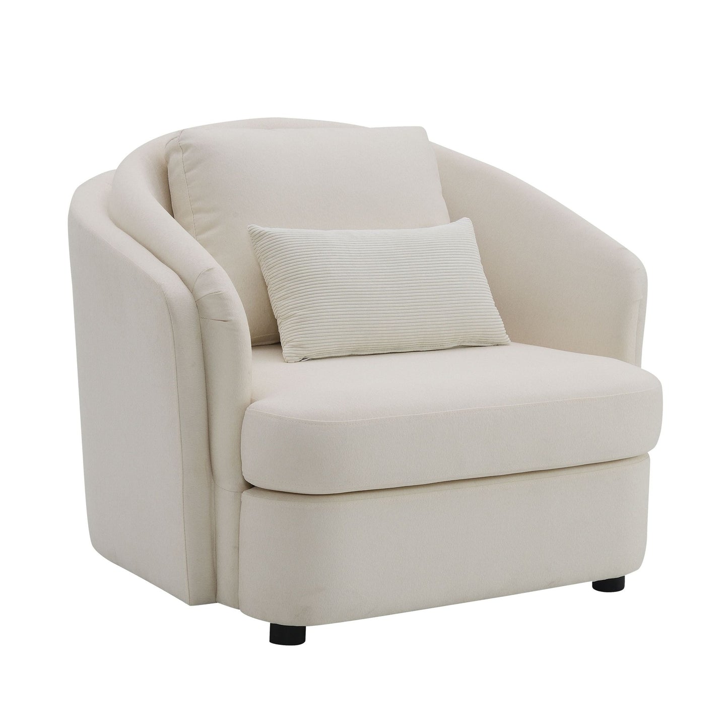 Mariko Beige Linen Accent Chair – 41"W Accent Chair