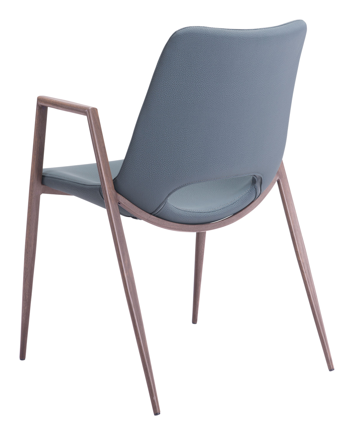 Desi Dining Chair (Set of 2) in Azure Gray & Walnut