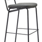 Charon Barstool (Set of 2) in Vintage Black