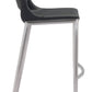 Ace Barstool (Set of 2) in Black & Silver