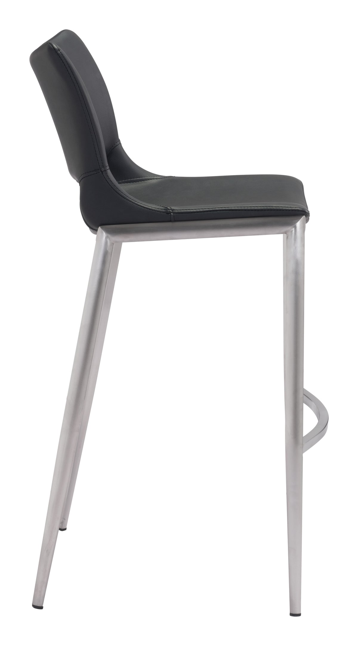 Ace Barstool (Set of 2) in Black & Silver