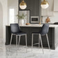 Magnus Counter Stool (Set of 2) in Black & Silver