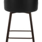 Keppel Swivel Barstool in Black & Bronze