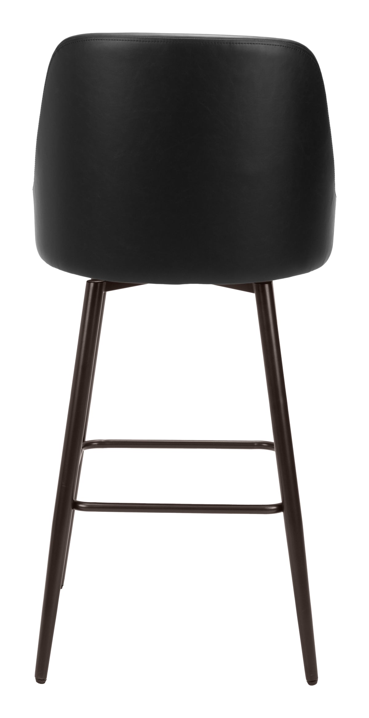 Keppel Swivel Barstool in Black & Bronze