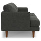 Livingston MCM Styled Fabric Sofa Loveseat, Charcoal Gray 76" - Revel Sofa 