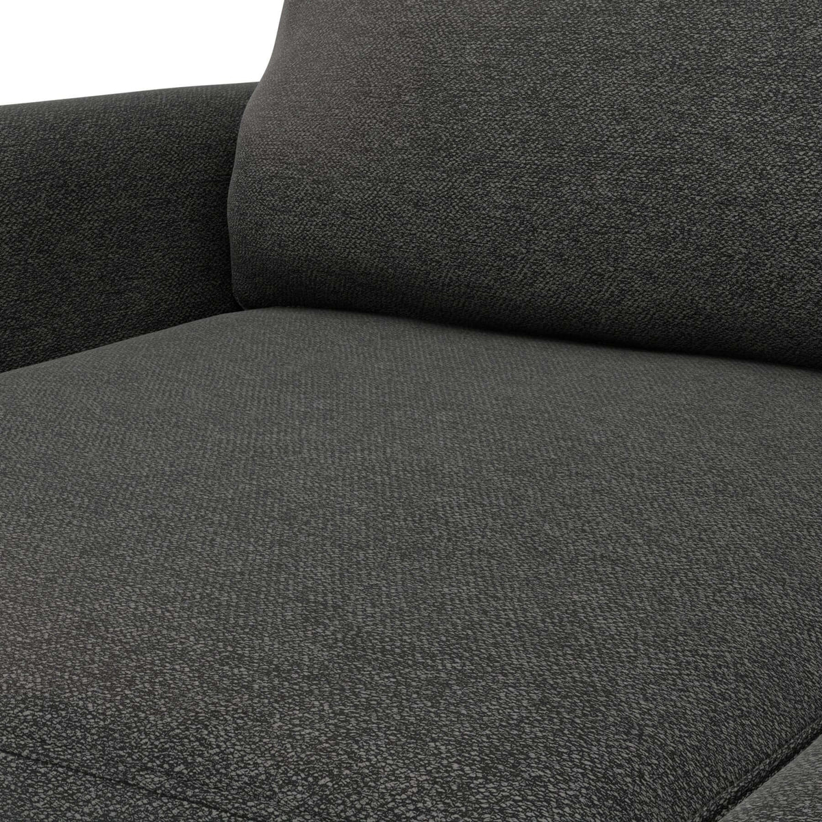 Livingston MCM Styled Fabric Sofa Loveseat, Charcoal Gray 76" - Revel Sofa 