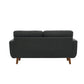 Priya Loveseat Dark Grey Nubby