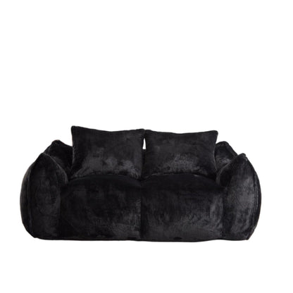 Montague Faux Fur Bean Bag Couch – 75" Oversized Loveseat Bean Bag Sofa