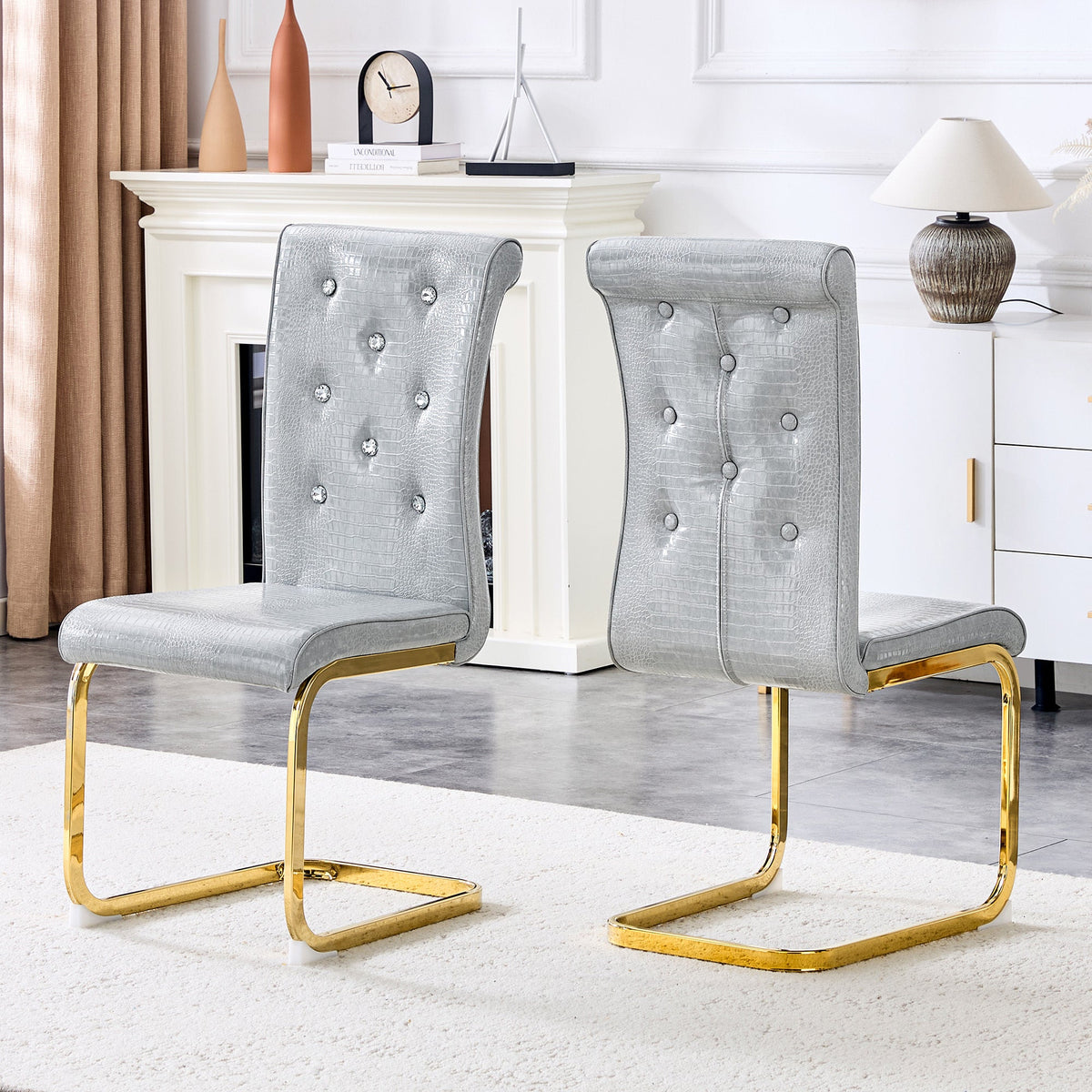 Kinsey Gray, Gold Legs, Set of 4