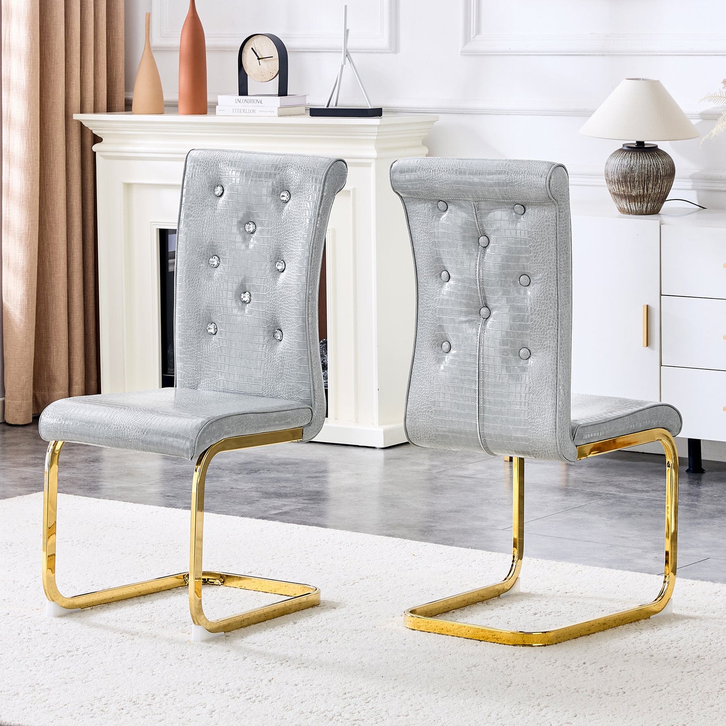 Kinsey Gray, Gold Legs, Set of 4