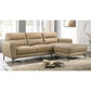 Top Grain Leather Right Facing Chaise Sofa Sectional 94"L