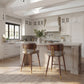 Brew Beige & Walnut Counter Stool
