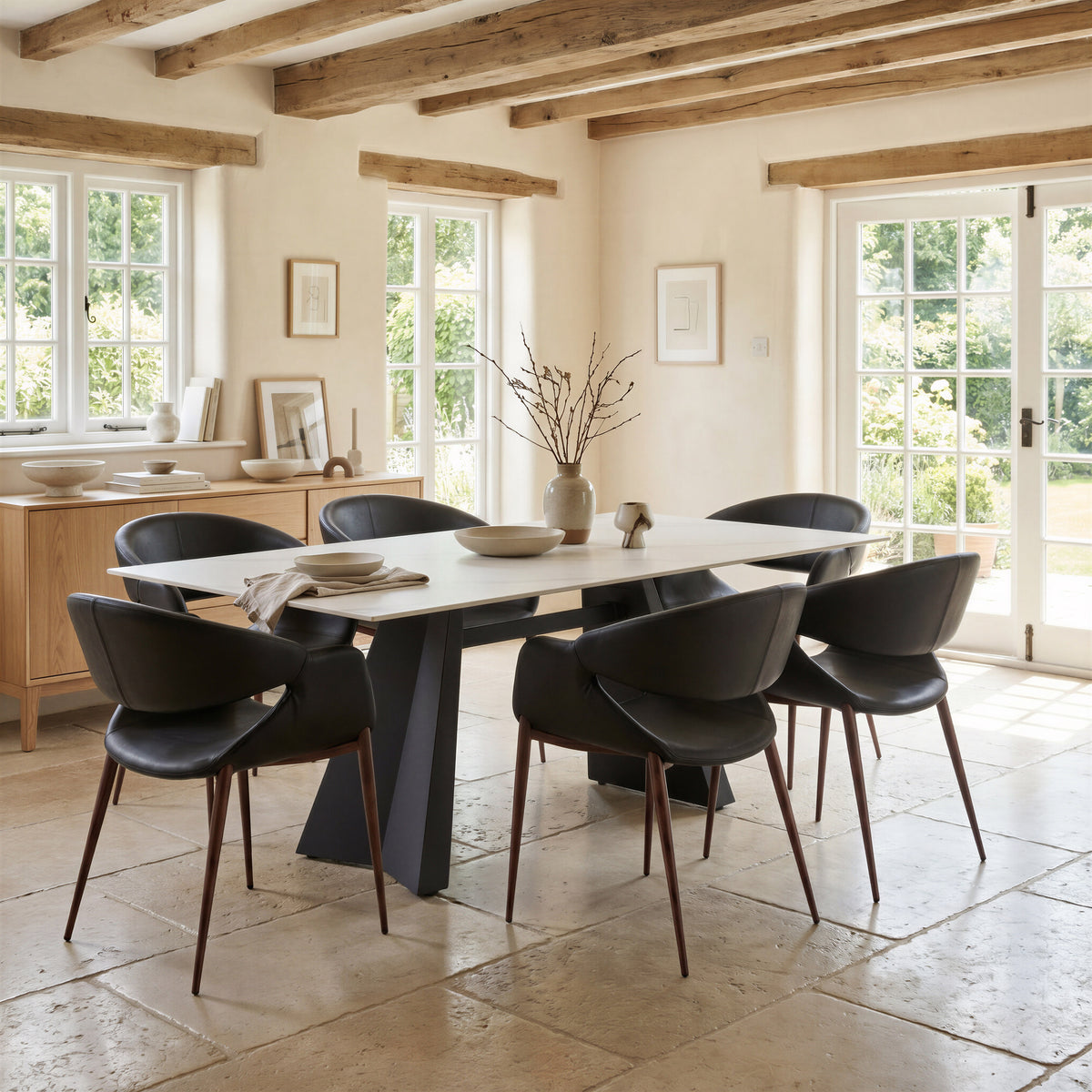 Inky White Dining Table
