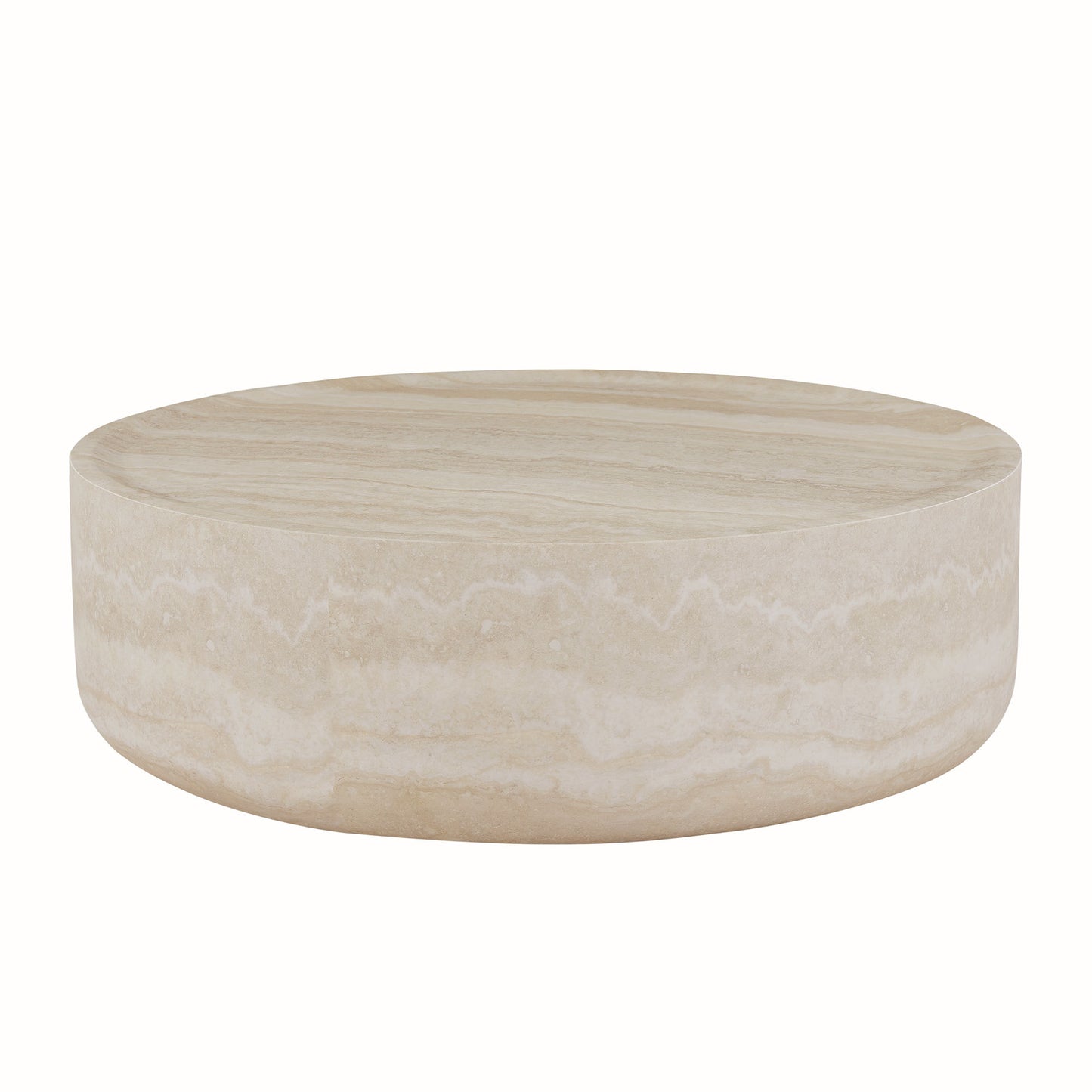 Marigold Marble Fiberglass Coffee Table – 39.37" Round Coffee Table