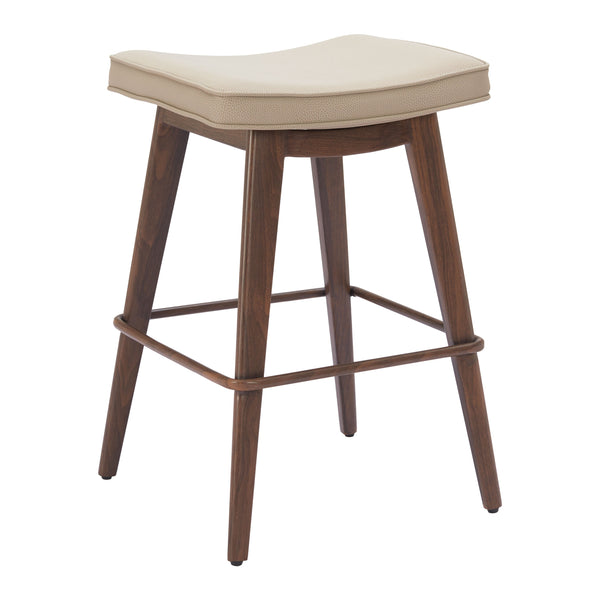 Divat Beige & Walnut Counter Stool (Set of 2)