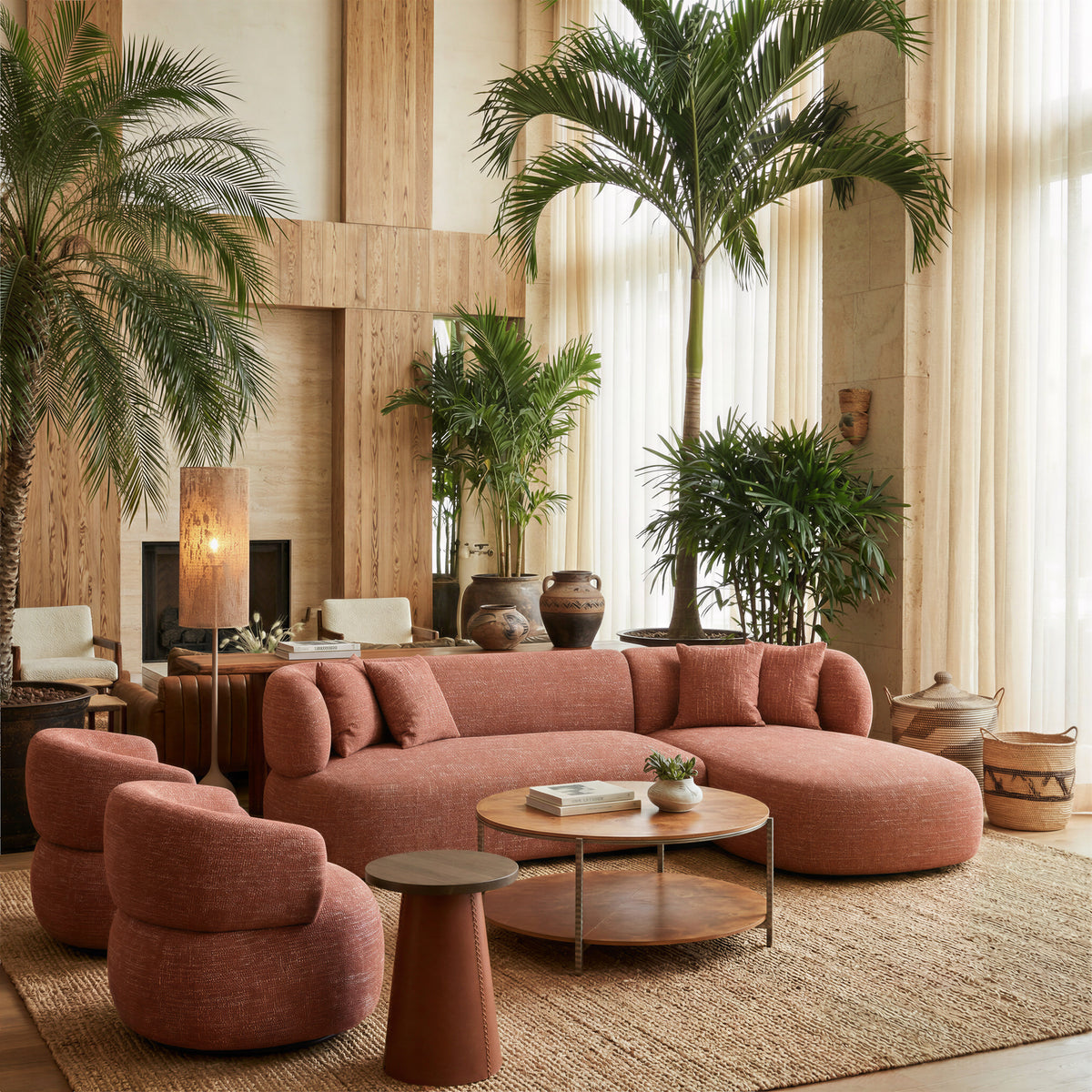 Buff Taupe Floor Lamp